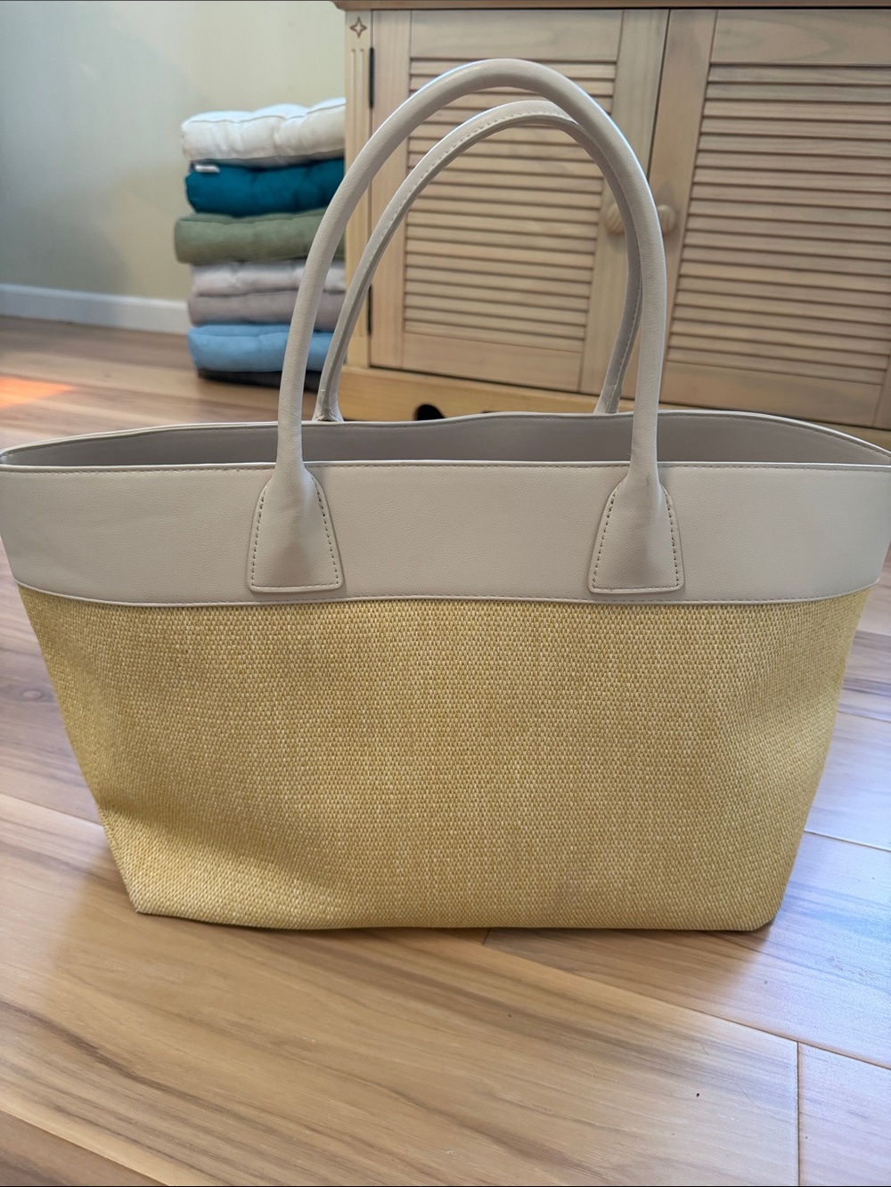 H&M Straw Look Shopper Tote Bag